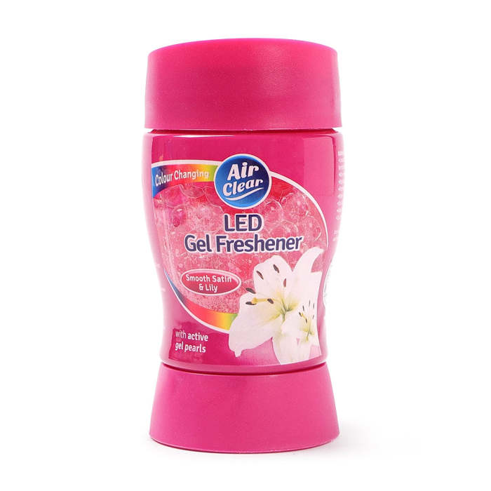Air Clear Led Gel Freshener Smooth Satin & Lily 168g