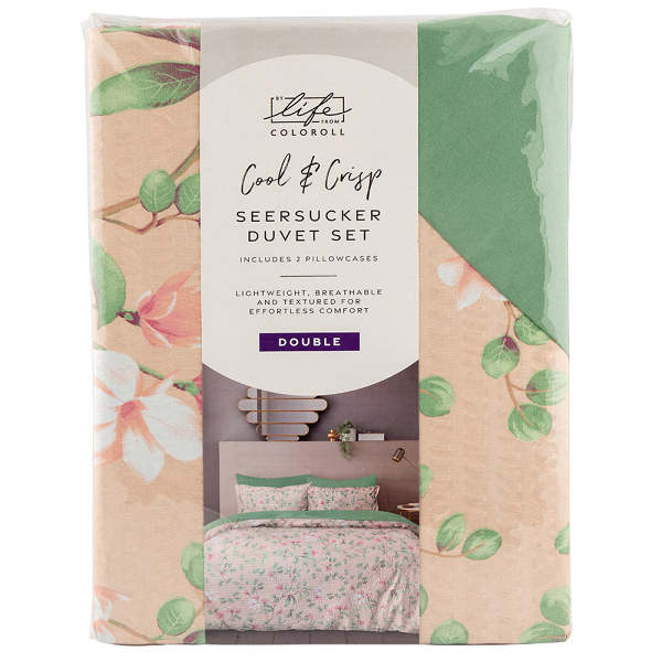 Seersucker Duvet Set Double