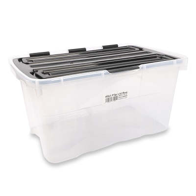 Plastic Storage Box With Flip Lid 45 Litres