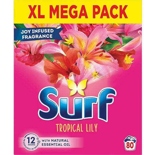 Surf Laundry Powder Tropical Lily 80 Washes 4kg