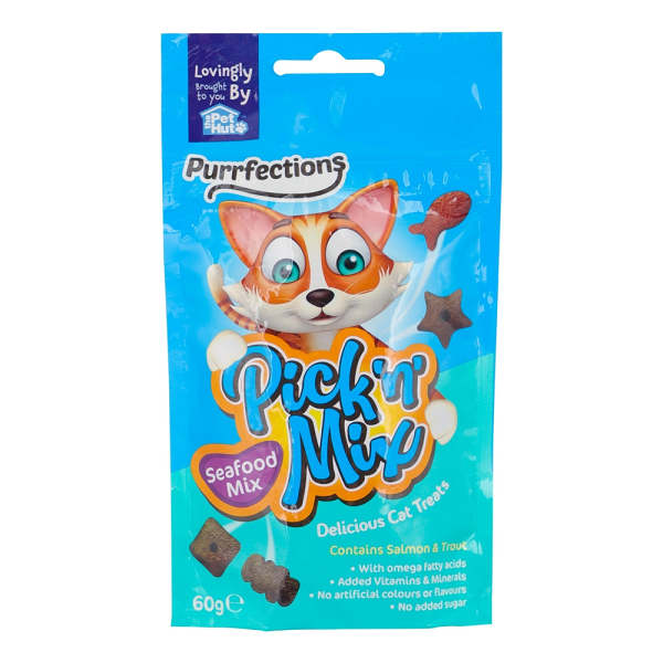Purrfections Pick N Mix Cat Treats Seafood Mix 60g