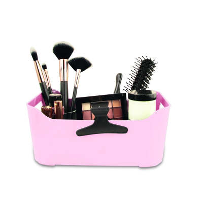 Plastic Make-Up Organizer Pink
