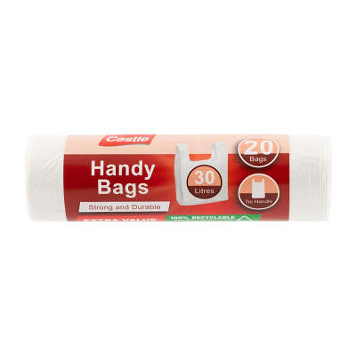 Handy Bags With Tie Handle 30 Litres x 20 Pack