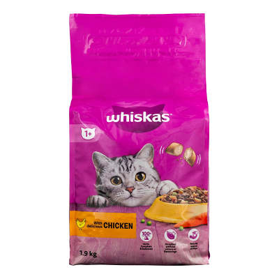 Whiskas 1+ Delicious Chicken Dry Cat Food 1.9 Kg