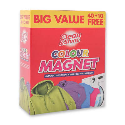 Clean & Shine Colour Magnet Sheets 50 Pack