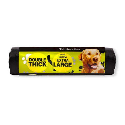 Double Thick Extra Large Doggy Bags With Tie Handle 50 Pack