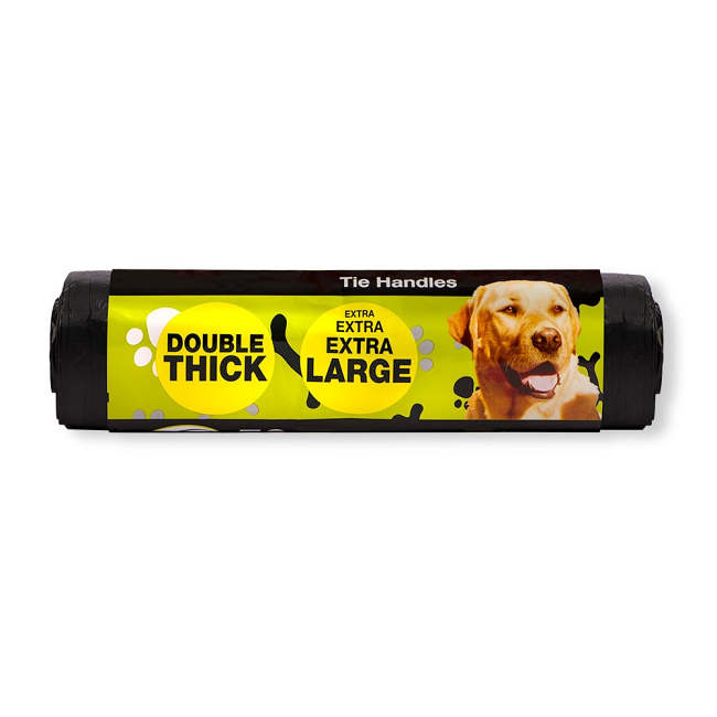 Double Thick Extra Large Doggy Bags With Tie Handle 50 Pack