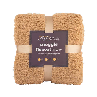 Snuggle Fleece Throw Beige 130 x 180cm