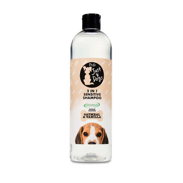 Just 4 Dogs 2 In 1 Sensitive Shampoo Oatmeal & Vanilla 500ml