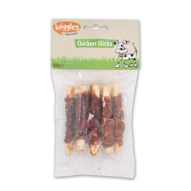 Wiggles Chicken Sticks 100g