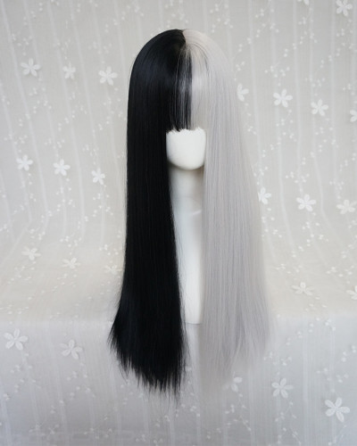  Punk style long straight hair