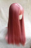 Pink long straight hair