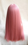 Pink long straight hair