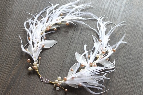 Bridal feather headdress