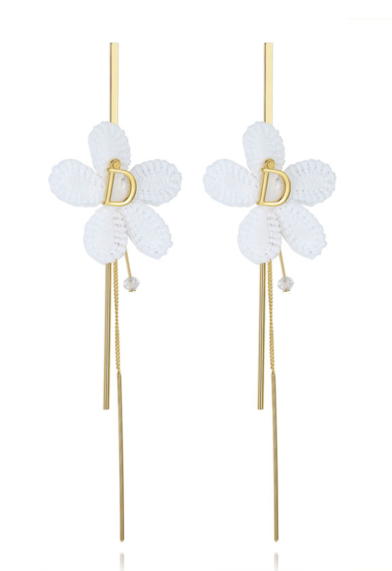 Personalized flower earrings