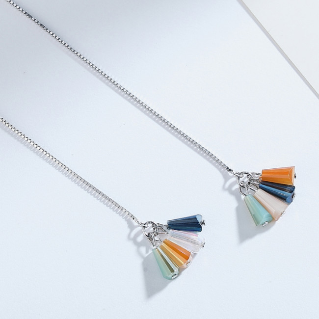 Colorful crystal earrings