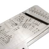Pipe pit Welding Gage 0-1/2'' in 1/64'' Increments Handy Formulas&Decimal Equivalent Stainless Steel