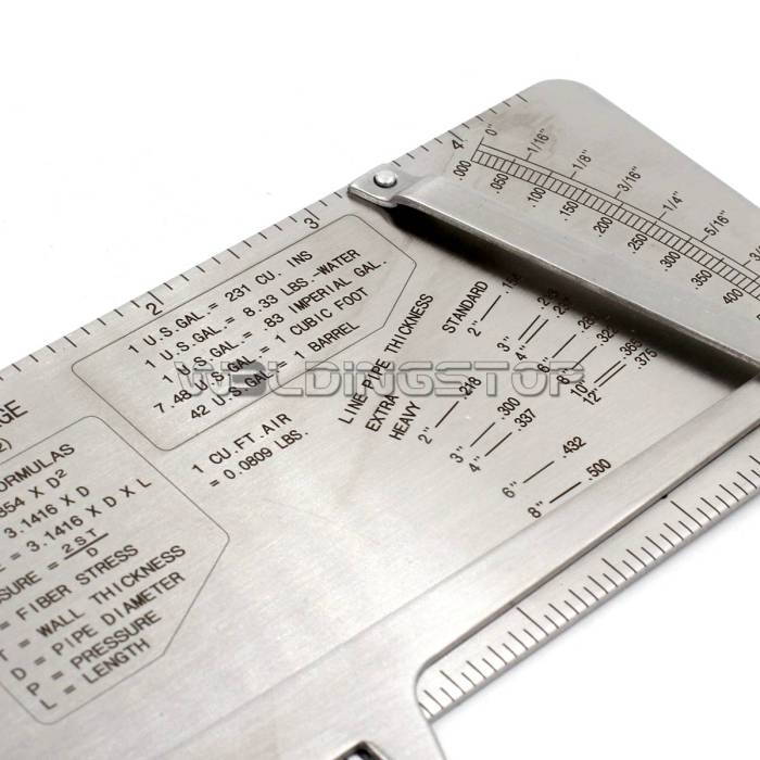 Pipe Pit Welding Gage - 0-1/2 Inch Increment Pit Depth Measurement Tool - Stainless Steel Pipe Weld Pitting Inspection Gauge - WeldingStop
