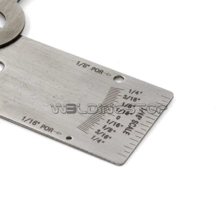 V-WAC Undercut Welding Gauge - Weld Reinforcement Height & Undercut Depth Inch/Metric | WeldingStop