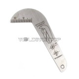 Drill bit gauge, edge dimension gage, 120° drill bit sharpening angle tool