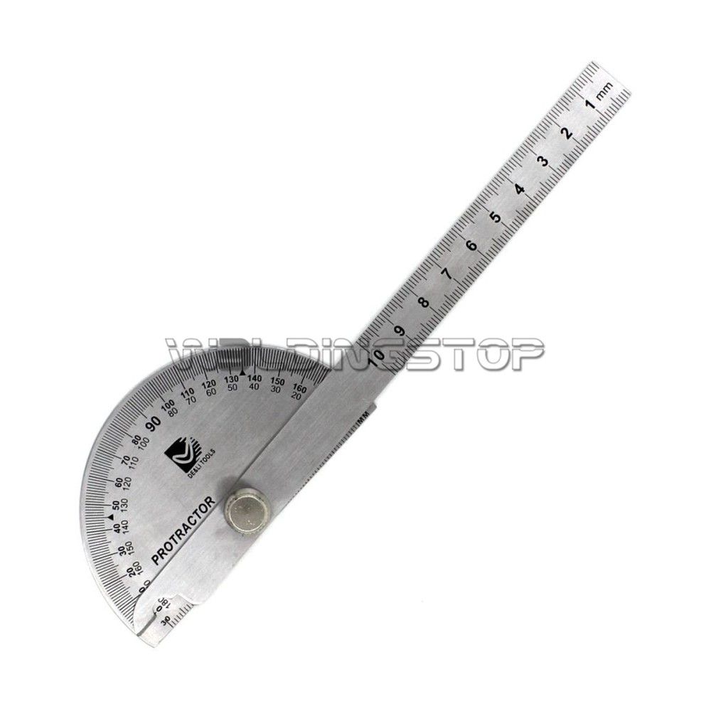 Round Head Rotary Protractor, Stainless Steel & Laser engraving Angle Ruler  - m. - Angle Gauge - US$ 6.99