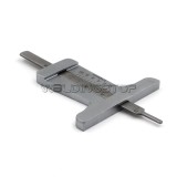 Stainless Steel taper 0~50mm Tyre Tire Veins Tread Depth Gauge Caliper