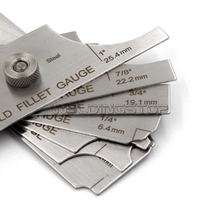 7 Pieces Welding Fillet Leg Length/Throat Size Gauge Weld Concave Convex Gage Meas...