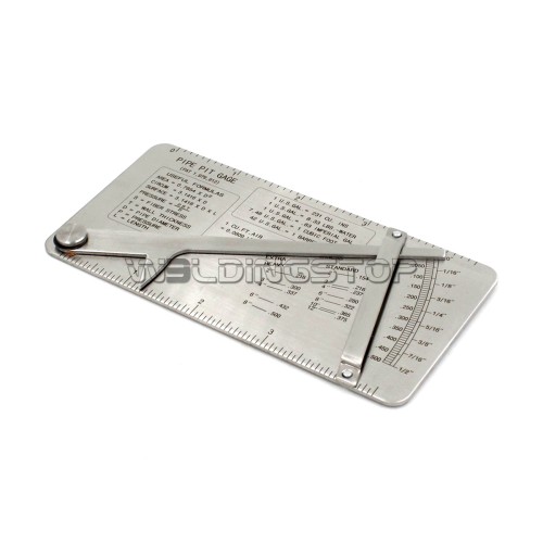 Pipe pit Welding Gage 0-1/2'' in 1/64'' Increments Handy Formulas&Decimal Equivalent Stainless Steel
