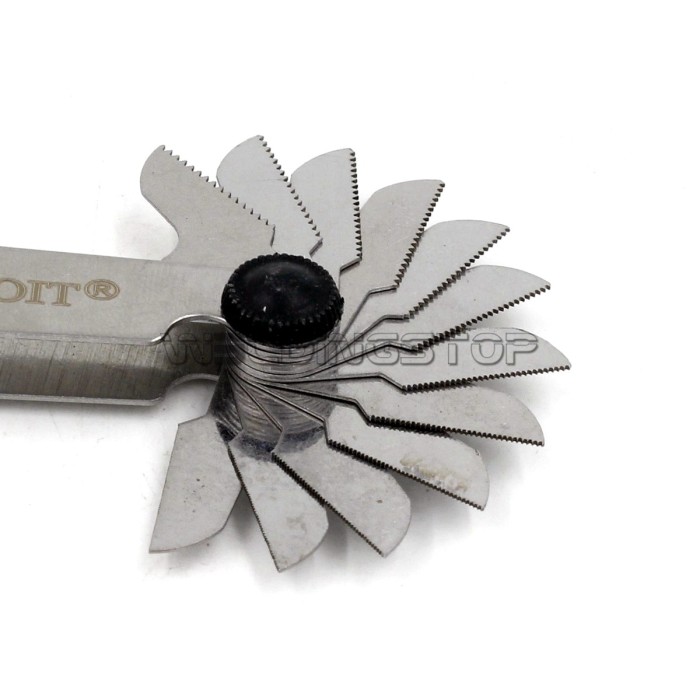 SCREW PITCH GAGE Metric 60 degree THREAD GAGUE 24 BLADES WITH LOCK DEVICE (Stainless Steel)