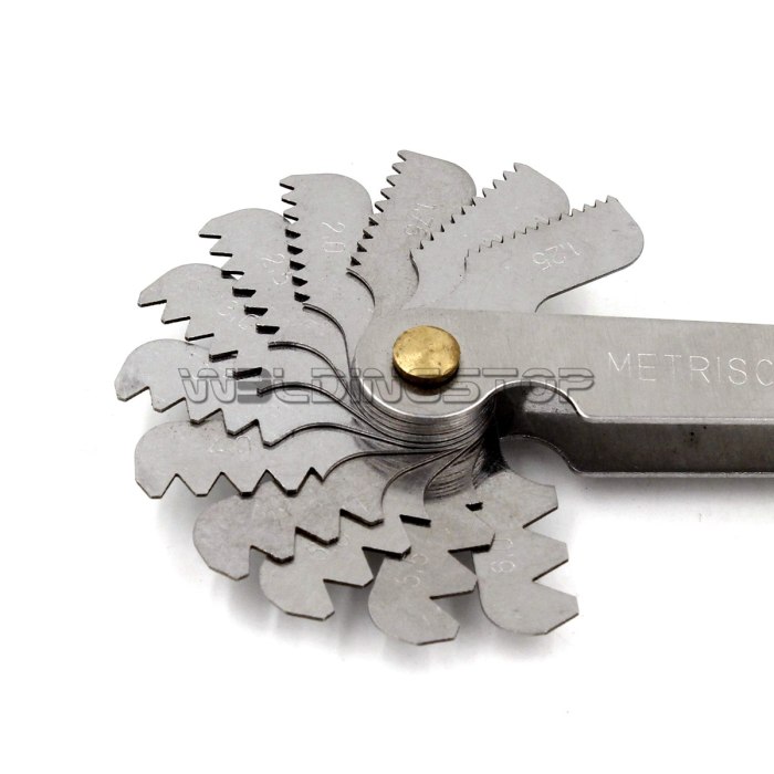SCREW PITCH GAGE Metric 60 degree THREAD GAGUE 24 BLADES WITH LOCK DEVICE (Stainless Steel)
