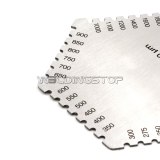 Wet Film Comb Welding Gauge Weld Thickness Inspection 25-3000um Hexagonal Gage Stainless Steel