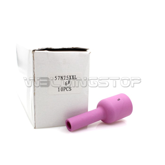 57N75XL #6 Extra Long Alumina Ceramic Nozzle 3/8