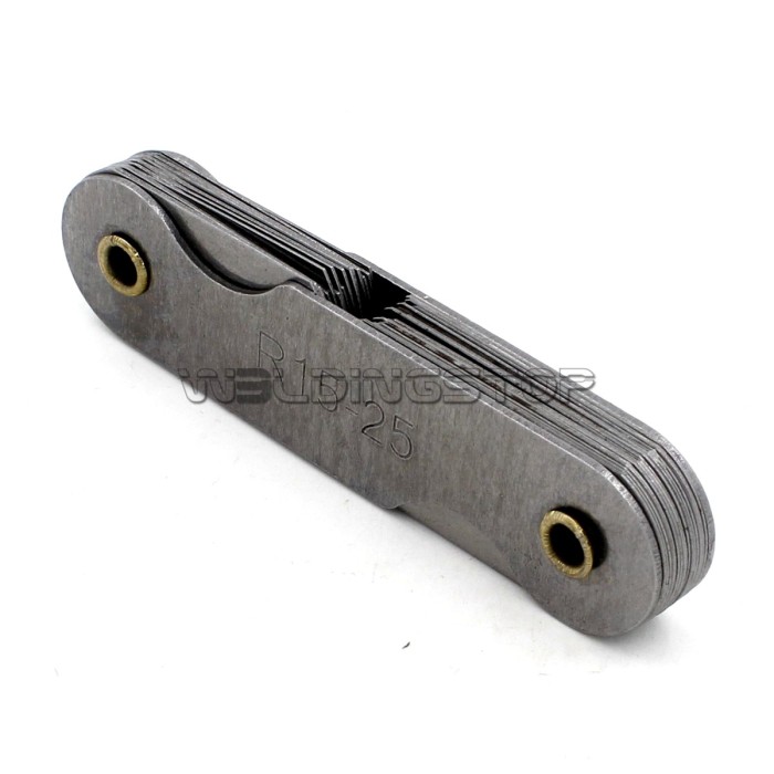Radius gage Gauge Fillet set R15-25mm Concave Convex arc end internal external