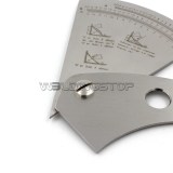 Fan Shaped Welding Gauge Weld Fillet Height/Leg Length Gage Stainless Steel Inspection Tool Metric