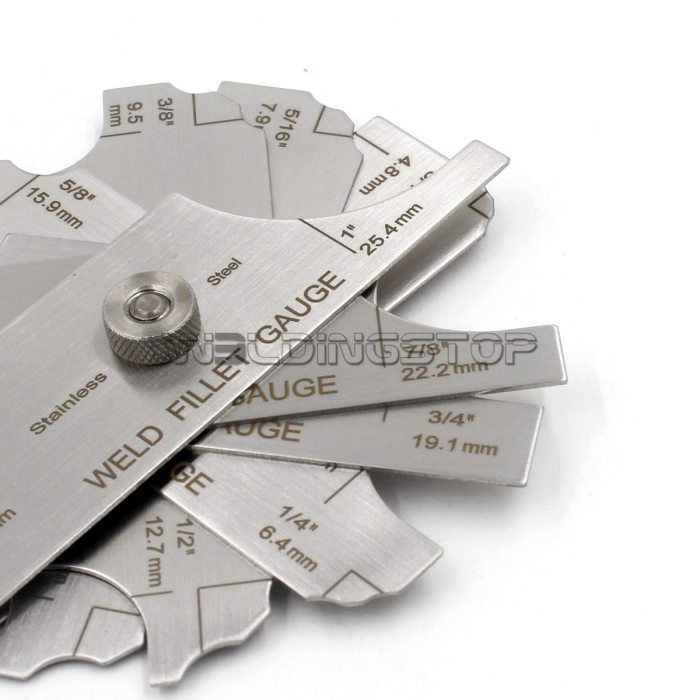 7 Pieces Welding Fillet Leg Length/Throat Size Gauge Weld Concave Convex Gage Meas...