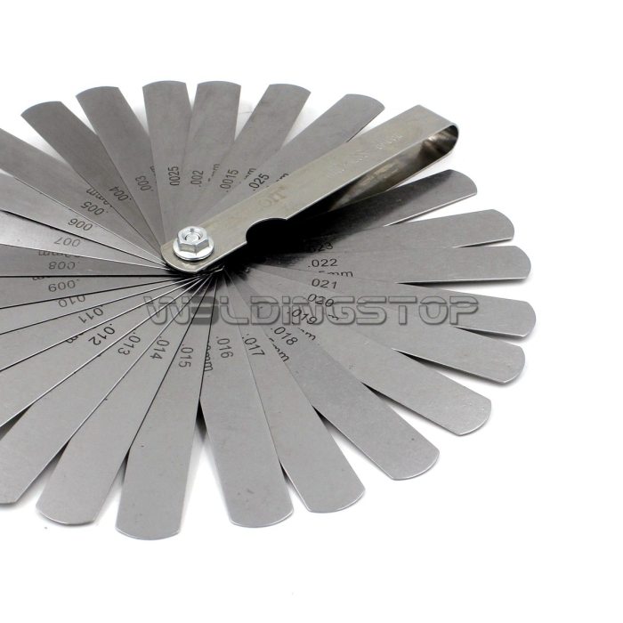Filler Ruler Feeler filler Gauge 26 Blades Metric inch Imperial 0 04 0 | WeldingStop