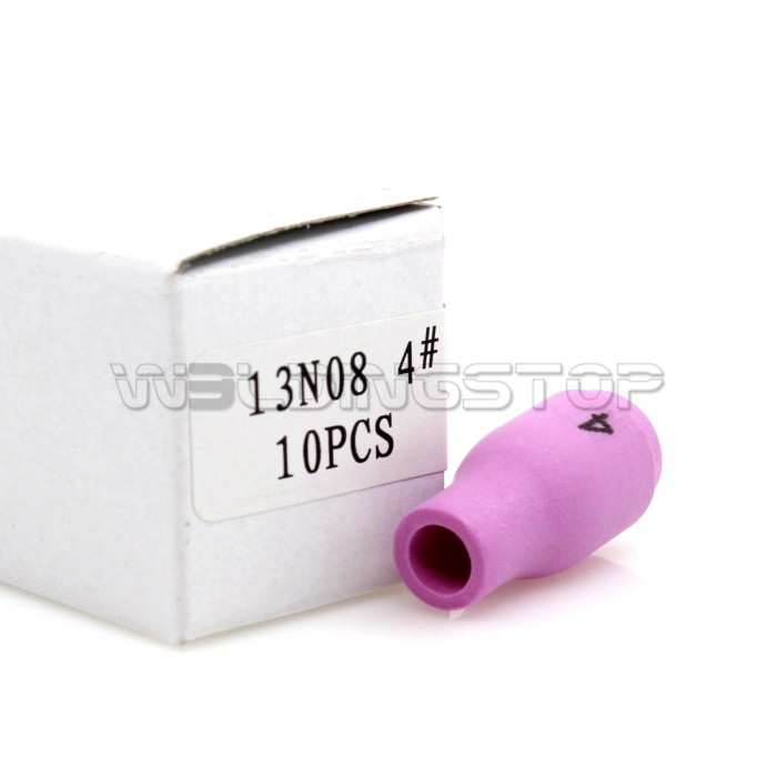 13N08 #4 Alumina Ceramic Nozzle 1/4'' 6mm fit TIG Welding Torch WP-9 WP-20 & WP-25