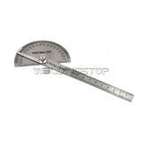 Economic Stainless Steel Round Head Rotary Protractor Angle Ruler Measuring Tool