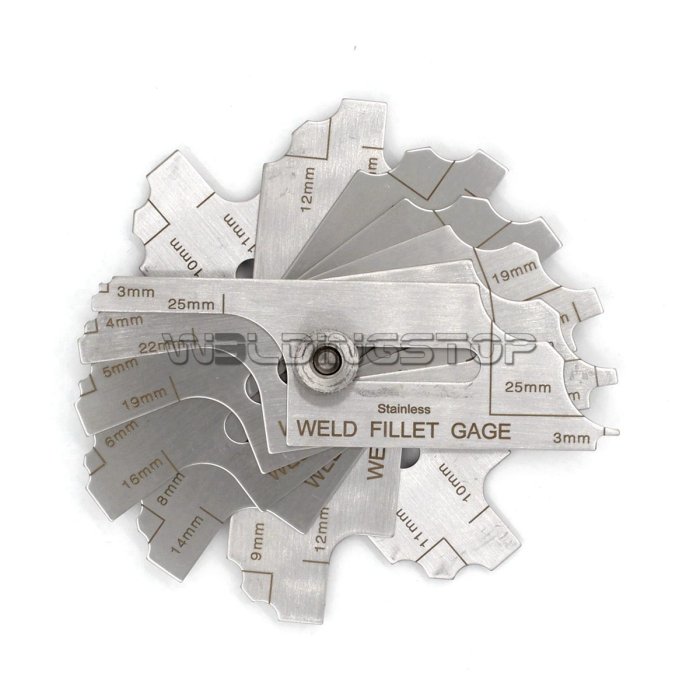 7 Pieces Welding Gauge Weld Fillet Throat/Leg Length Gage Concavity Convexity Tool...