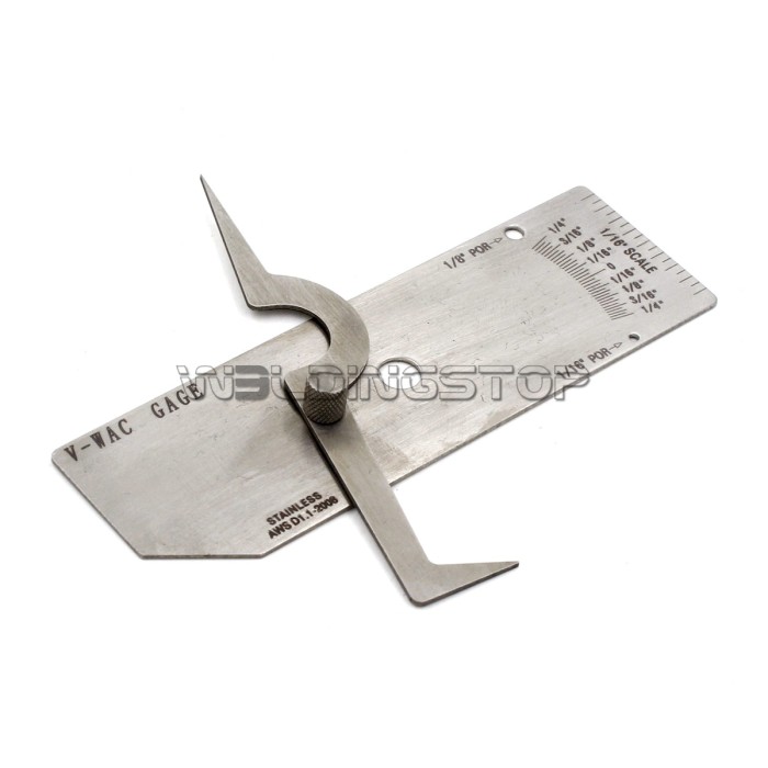 V-WAC Undercut Welding Gauge - Weld Reinforcement Height & Undercut Depth Inch/Metric | WeldingStop