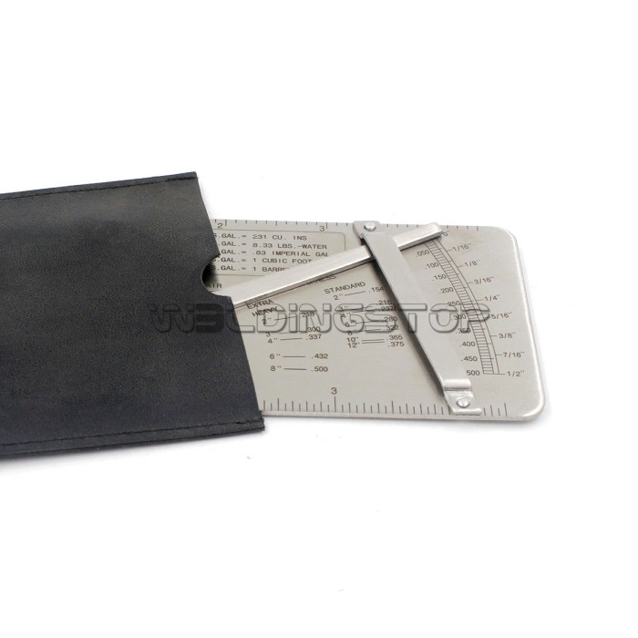 Pipe Pit Welding Gage - 0-1/2 Inch Increment Pit Depth Measurement Tool - Stainless Steel Pipe Weld Pitting Inspection Gauge - WeldingStop