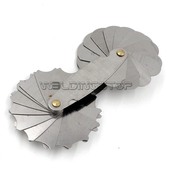 S/S Radius gage Gauge Fillet 32pcs set R7.5-15mm Lock Device MEASUREMENT Tools