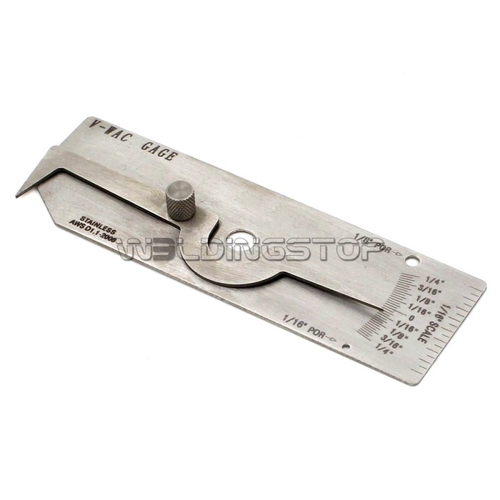 V-WAC Undercut Welding Gauge - Weld Reinforcement Height & Undercut Depth Inch/Metric | WeldingStop