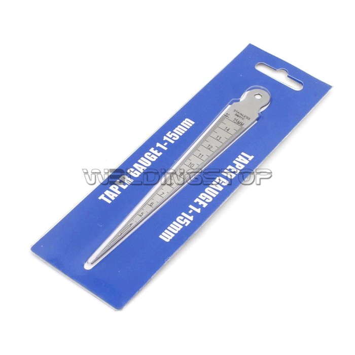Welding Taper Gauge 0-15mm - Hole/Gap Inspection Inch & Metric Stainless Steel | WeldingStop