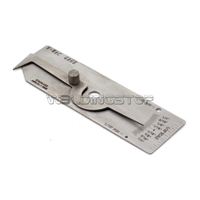 V-WAC Undercut Welding Gauge - Weld Reinforcement Height & Undercut Depth Inch/Metric | WeldingStop