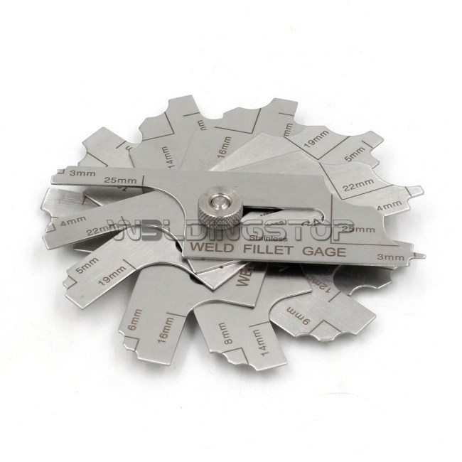 7 Pieces Welding Gauge Weld Fillet Throat/Leg Length Gage Concavity Convexity Tool...