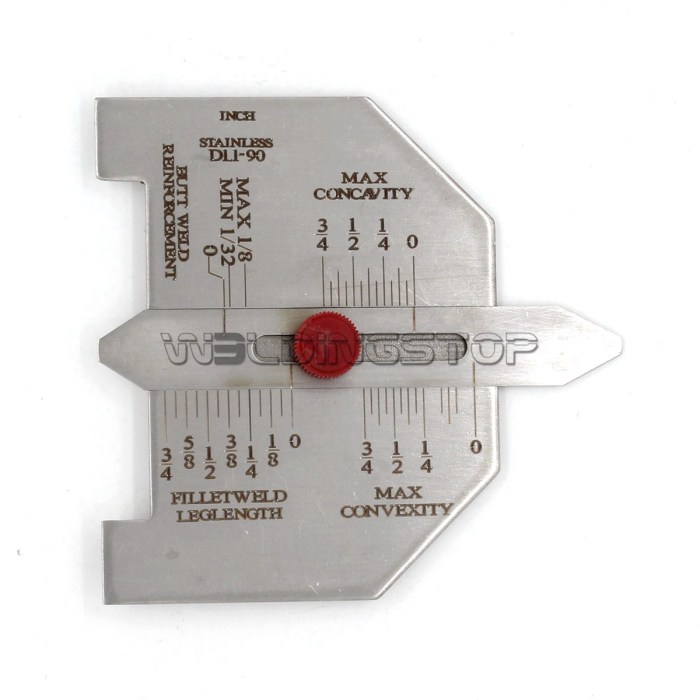 Automatic Welding Reinforcement Gauge Weld Fillet Length Stainless Steel Adjustabl...