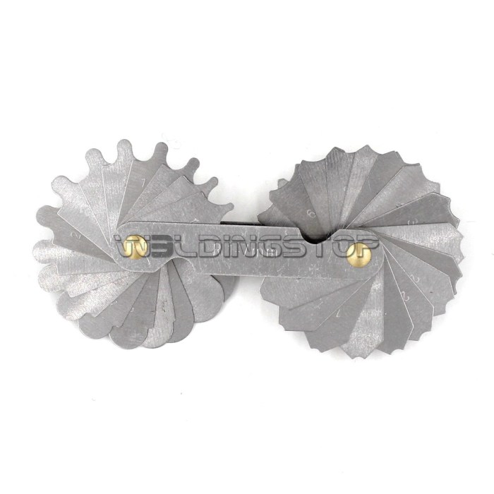 S/S Radius gage Gauge Fillet 34pcs set R1-7mm Lock Device MEASUREMENT Tools