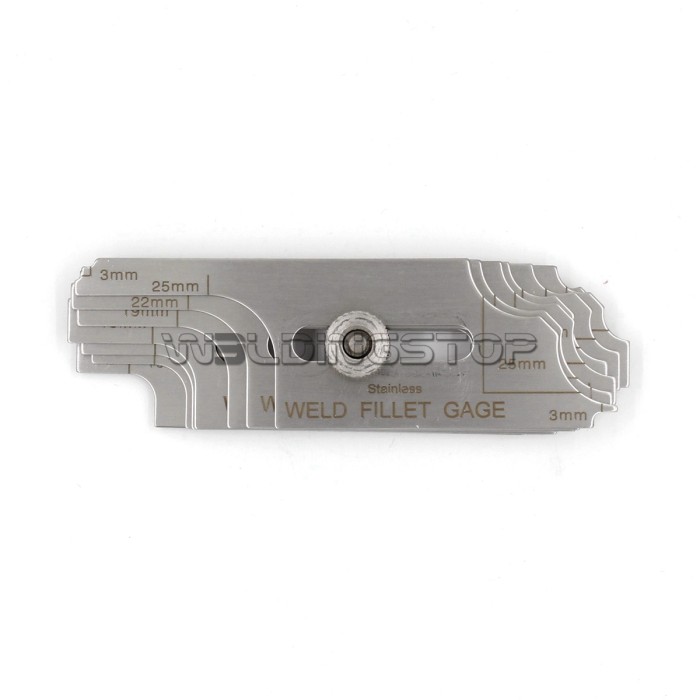 7 Pieces Welding Gauge Weld Fillet Throat/Leg Length Gage Concavity Convexity Tool...