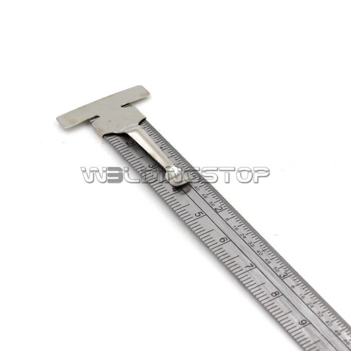 Depth Gauge pocket clip, inch metric equivalent, Stainless Steel muli-use ruler